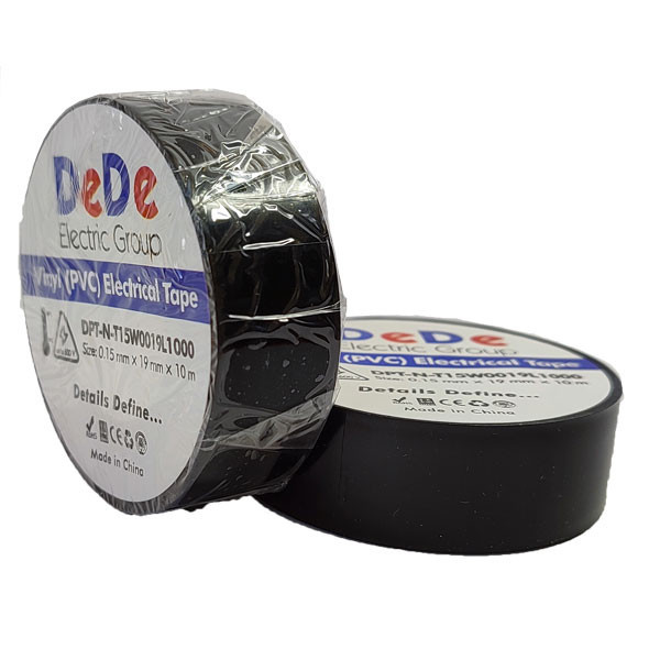چسب برق ده ده الکتریک گروپ مدل DPT-N-T15W0019L1000-BK مجموعه 10 عددی