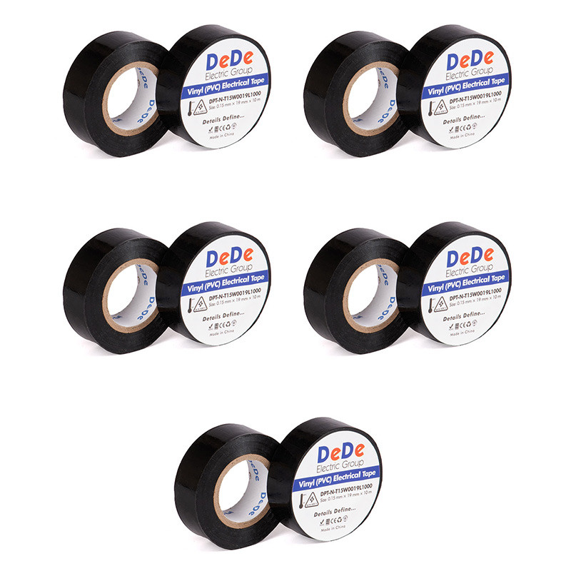 چسب برق ده ده الکتریک گروپ مدل vinyl pvc بسته 10 عددی