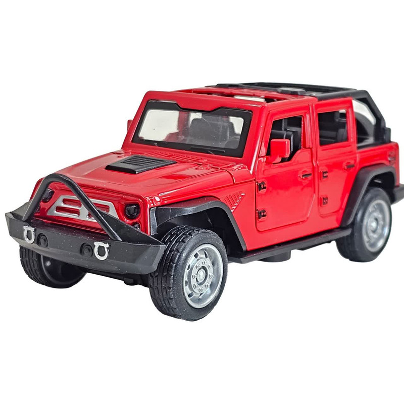 ماکت ماشین ناب سل مدل جیپ رانگلر پیکاپ آفرود فلزی عقب کش کد WRANGLER PICKUP METAL CAR NAAB002 SCALE 1:48