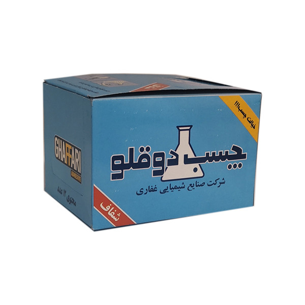 چسب دوقلو غفاری مدل 02 بیرنگ حجم 20 میلی لیتر بسته 12 عددی