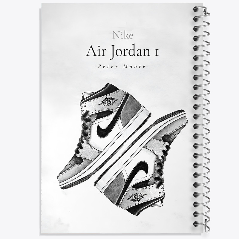 دفتر طراحی 50 برگ خندالو طرح نایکی ایر جردن (Nike Air Jordan) کد N8310