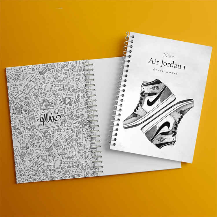 دفتر طراحی 50 برگ خندالو طرح نایکی ایر جردن (Nike Air Jordan) کد N8310