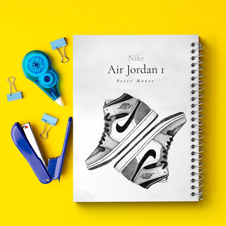 دفتر طراحی 50 برگ خندالو طرح نایکی ایر جردن (Nike Air Jordan) کد N8310