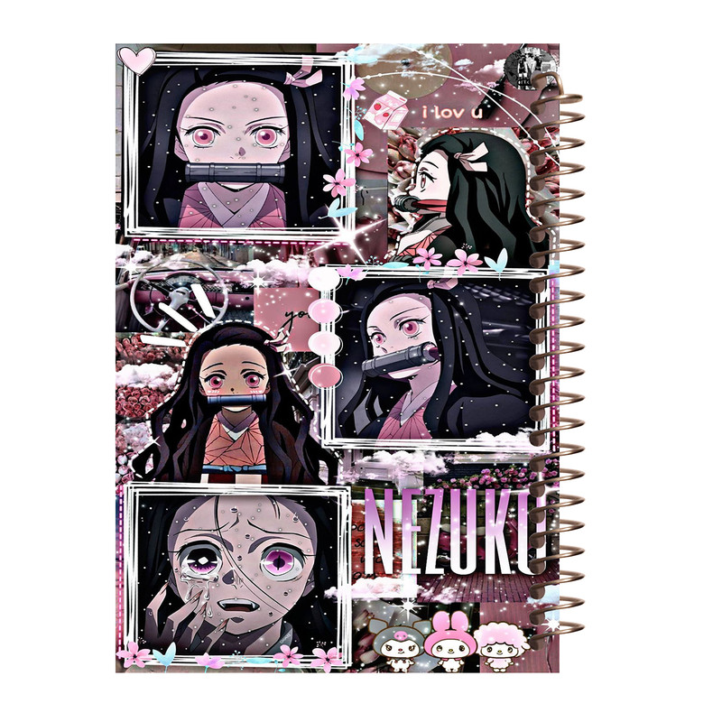 دفتر مشق 80 برگ مدل انیمه Kimetsu no Yaiba طرح نزوکو کد J299