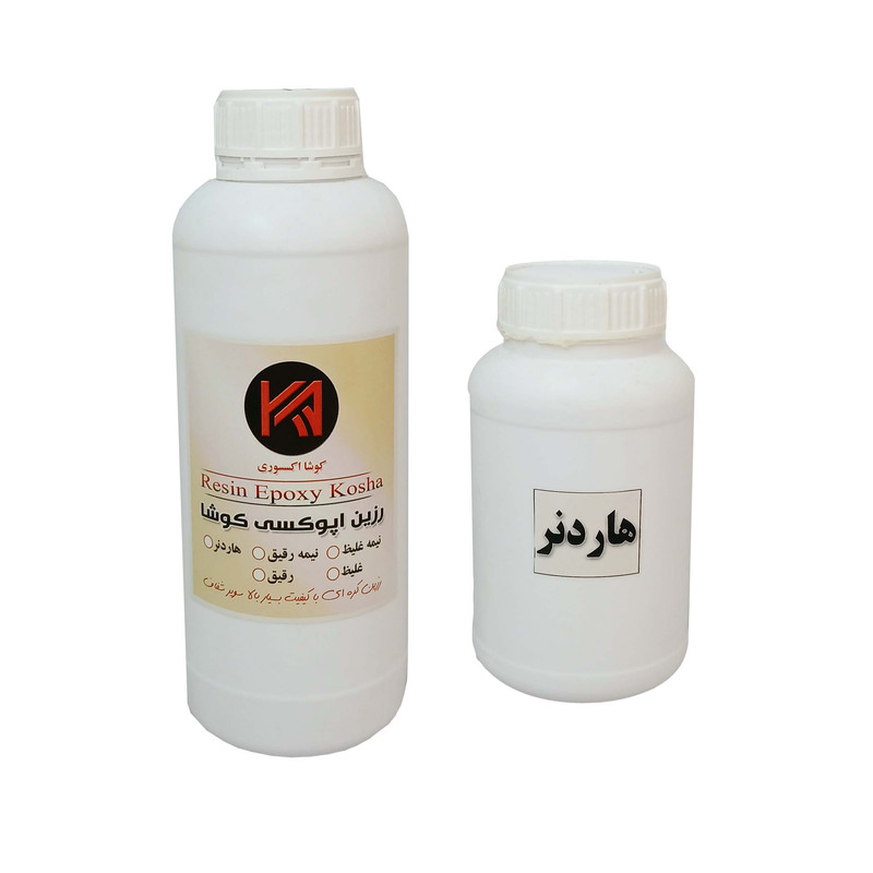 رزین اپوکسی دو جزئی کوشا مدل نیمه غلیط حجم 1500میلی لیتر به همراه هاردنر