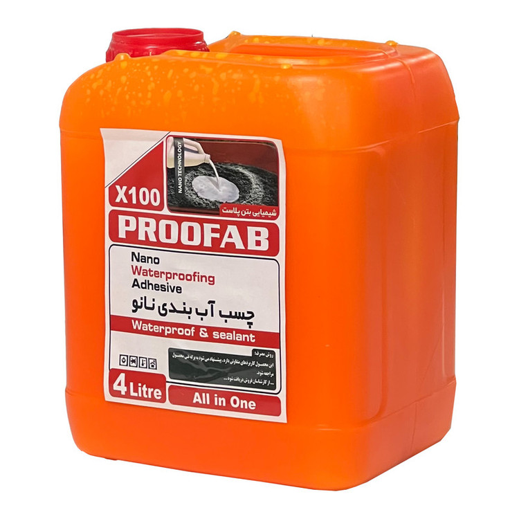 نانو چسب پروفاب مدل آب بند بتن X100 حجم 4 لیتر