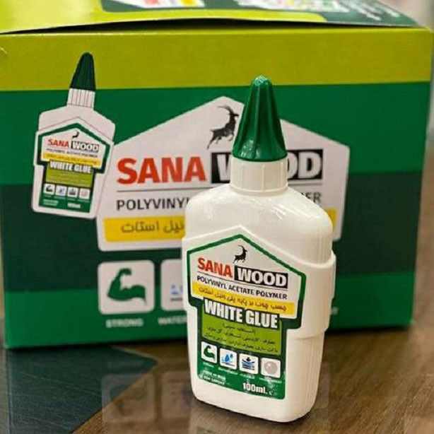 چسب چوب سنا مدل sana-S12 حجم 100 میلی لیتر بسته 12 عددی