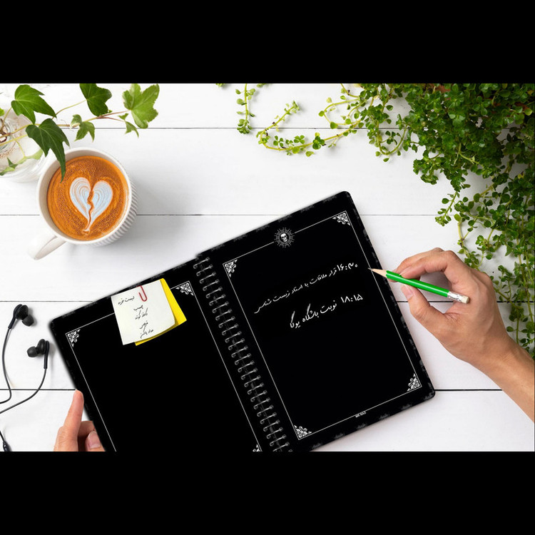 دفتر مستر راد مدل بلک ژورنال طرح یادداشت مرگ کد 2214 Death note
