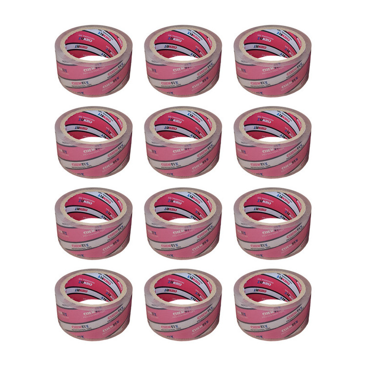 نوار چسب چمفیکس مدل CRYSTAL_80Y عرض 5 سانتی متر بسته 12 عددی
