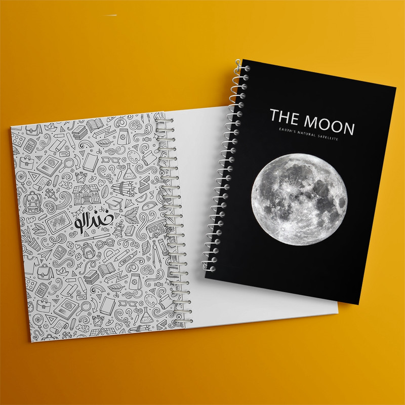دفتر ژورنال نویسی 50 برگ خندالو مدل نقطه ای طرح ماه (Moon) کد F1601