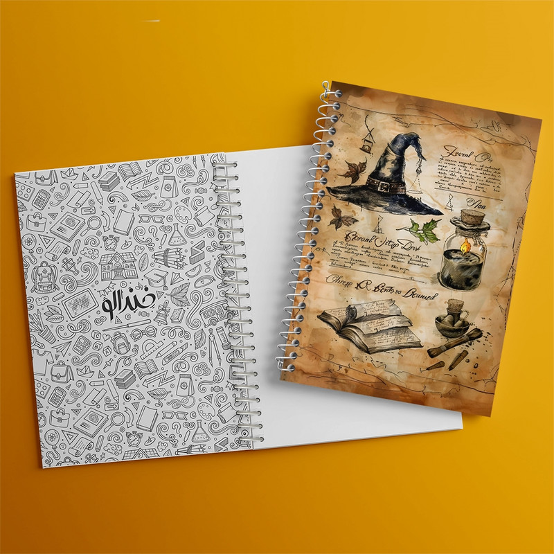 دفتر ژورنال نویسی 50 برگ خندالو مدل نقطه ای طرح هری پاتر (Harry Potter) کد F10556