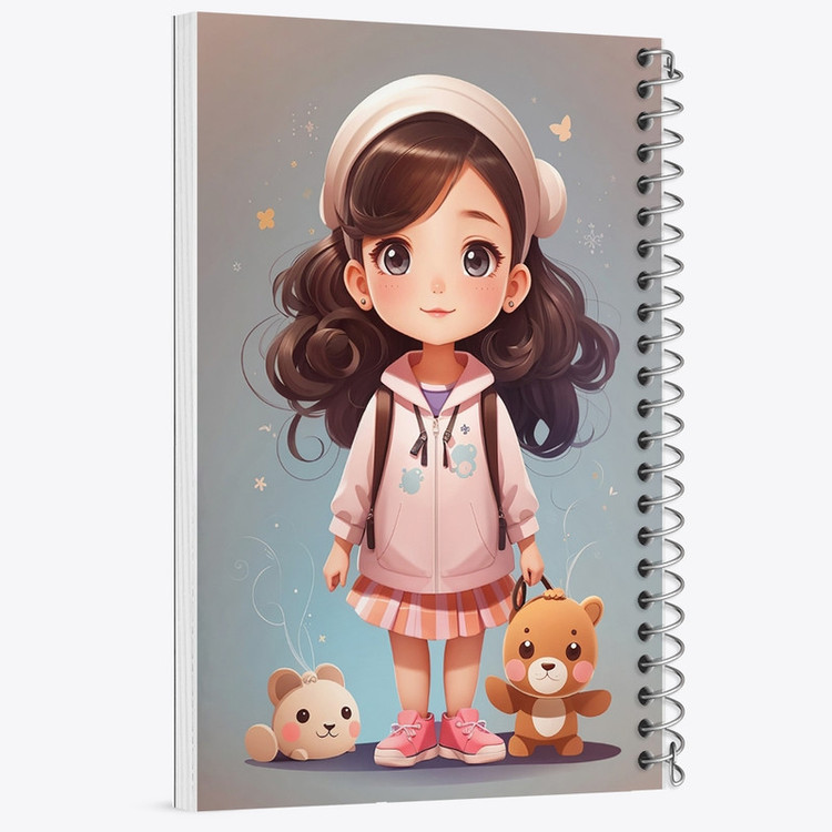 دفتر مشق 50 برگ خندالو طرح دخترانه کد F2099
