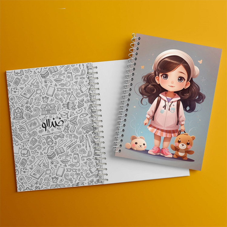 دفتر مشق 50 برگ خندالو طرح دخترانه کد F2099