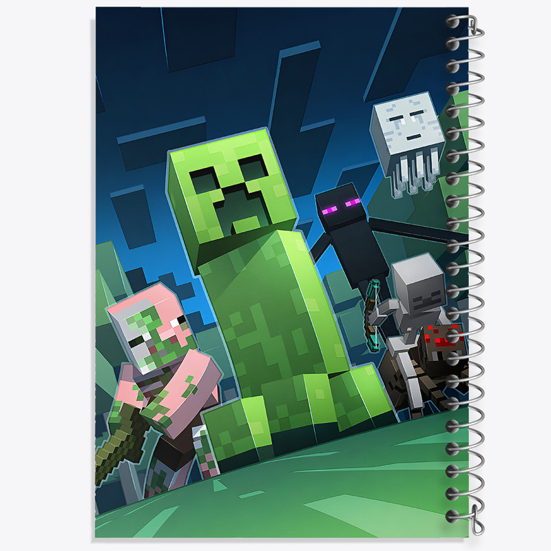 دفتر مشق 50 برگ خندالو طرح ماینکرافت (Minecraft) کد F14079