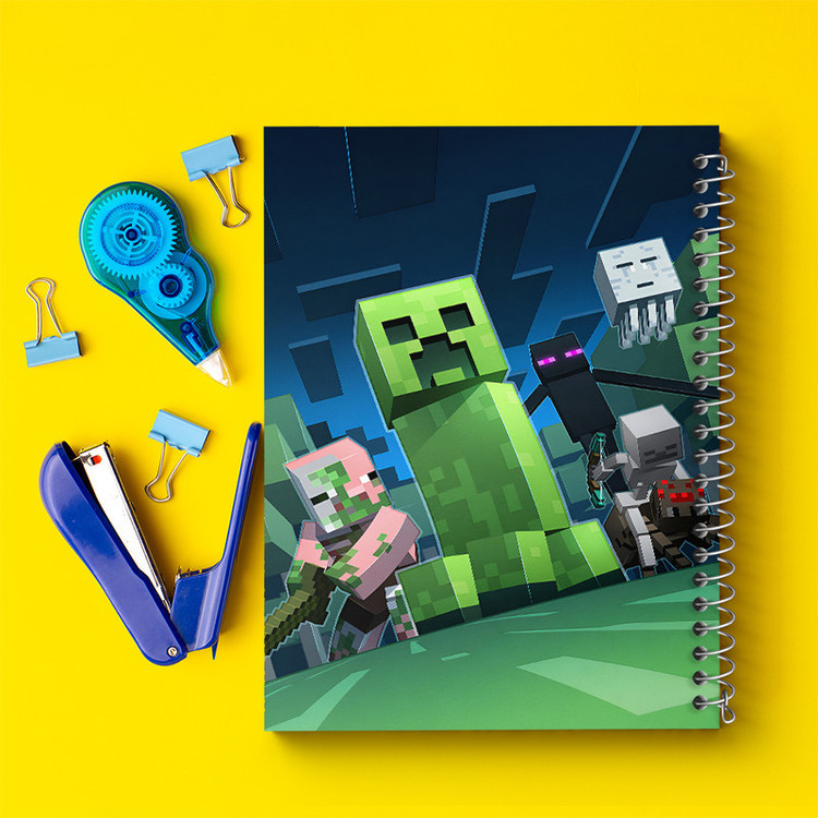 دفتر مشق 50 برگ خندالو طرح ماینکرافت (Minecraft) کد F14079