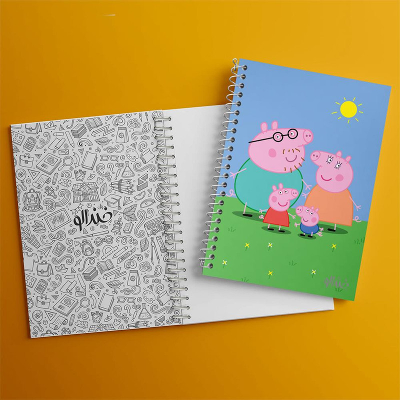 دفتر نقاشی 50 برگ خندالو مدل خانواده پپا پیگ انیمیشن پپا پیگ Peppa pig کد 22070