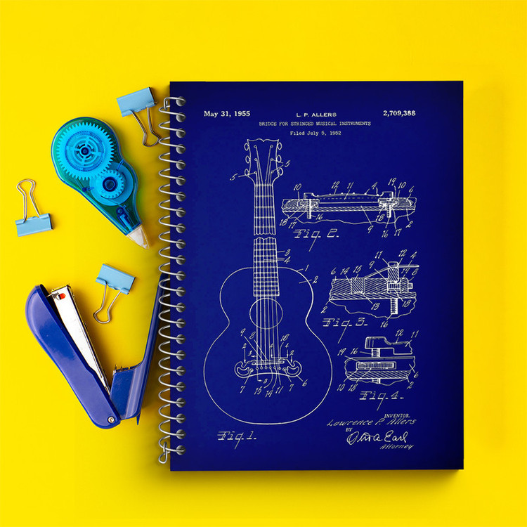 دفتر نت موسیقی 50 برگ خندالو طرح گیتار (Guitar) کد N8099