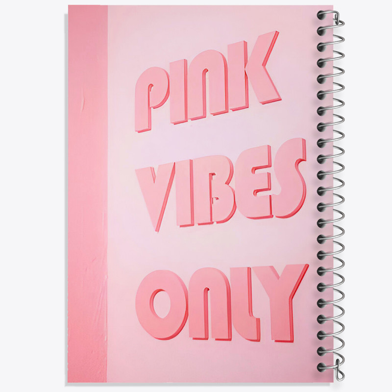 دفتر مشق 50 برگ خندالو طرح Pink Vibes Only کد F3848