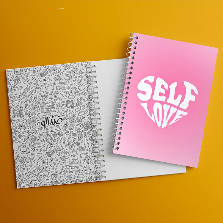 دفتر ژورنال نویسی 50 برگ خندالو مدل نقطه ای طرح Self Love کد F3845