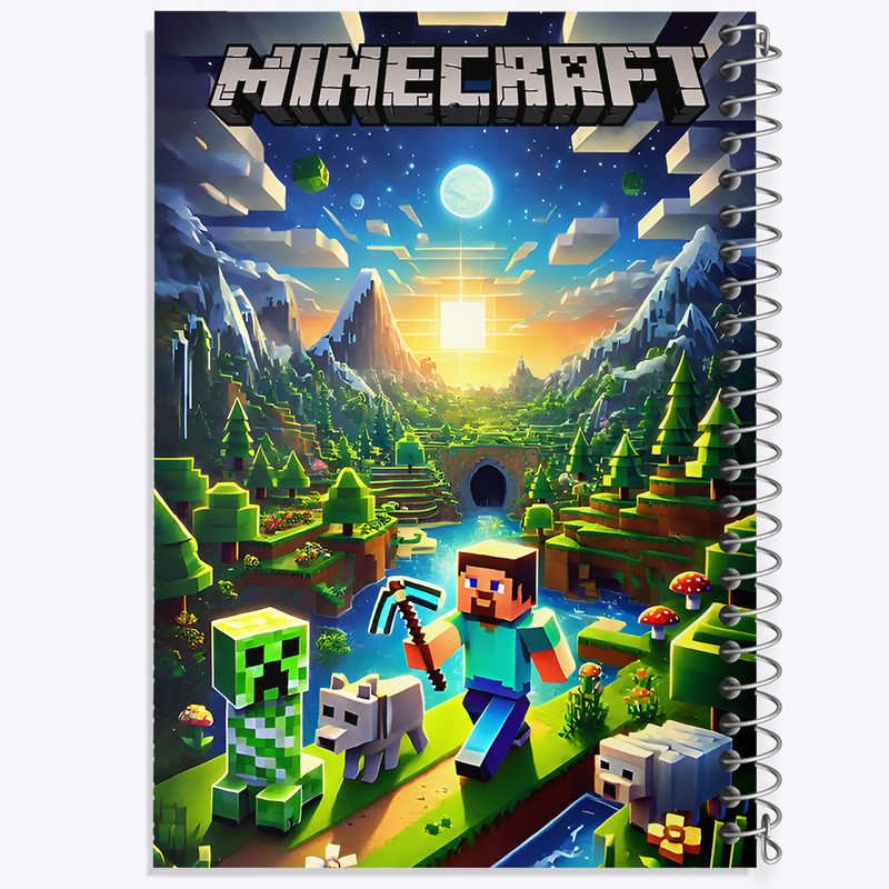 دفتر مشق 50 برگ خندالو طرح ماینکرافت (Minecraft) کد F12061