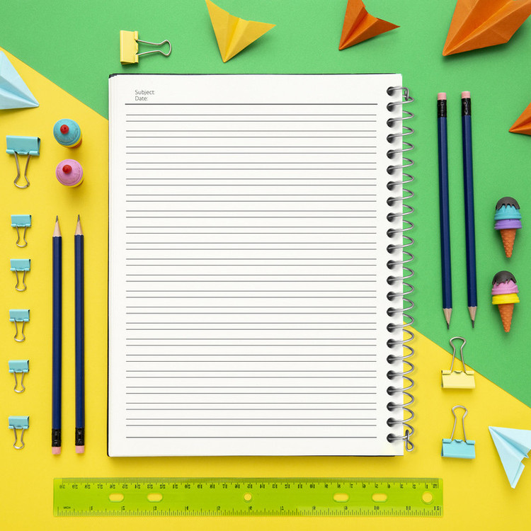 دفتر زبان 50 برگ خندالو مدل دو خط طرح دخترانه کد N1435