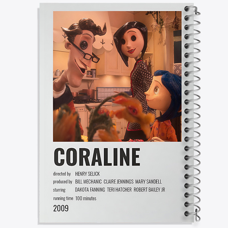 دفتر مشق 50 برگ خندالو طرح کورالاین (Coraline) کد F13226