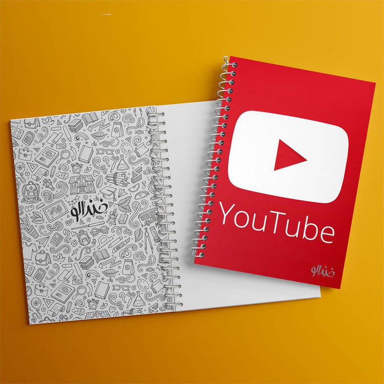 دفتر نقاشی 50 برگ خندالو مدل یوتیوب YouTube کد 8429