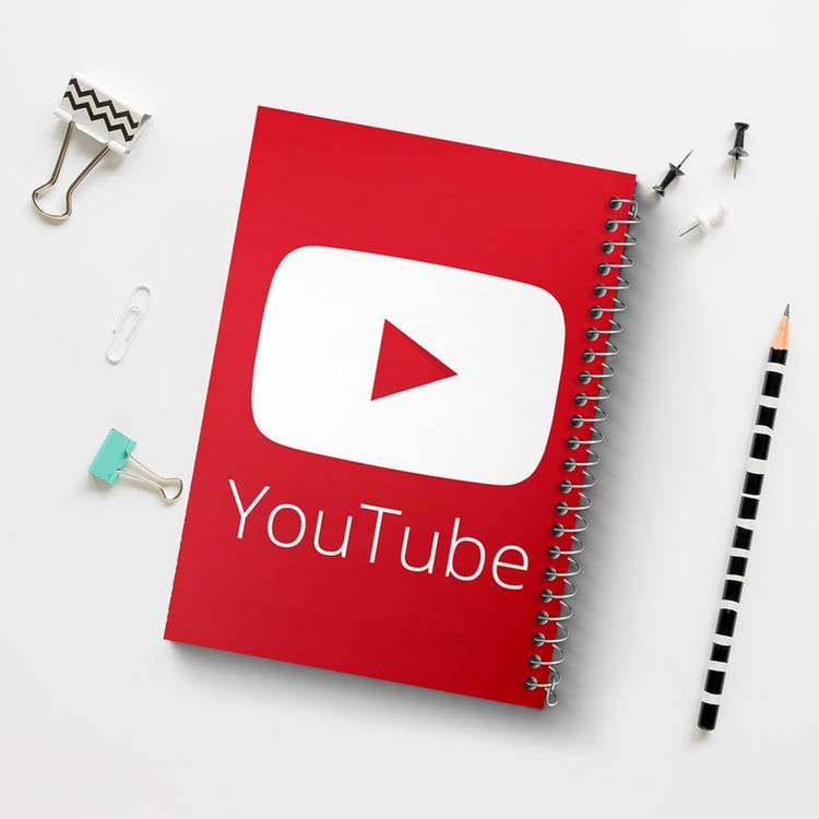 دفتر نقاشی 50 برگ خندالو مدل یوتیوب YouTube کد 8429