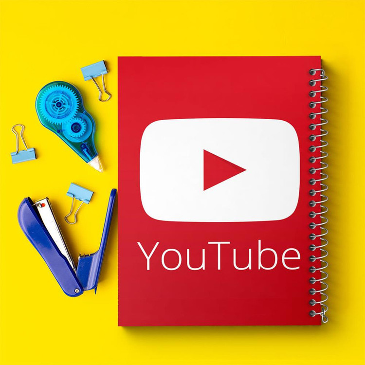 دفتر نقاشی 50 برگ خندالو مدل یوتیوب YouTube کد 8429