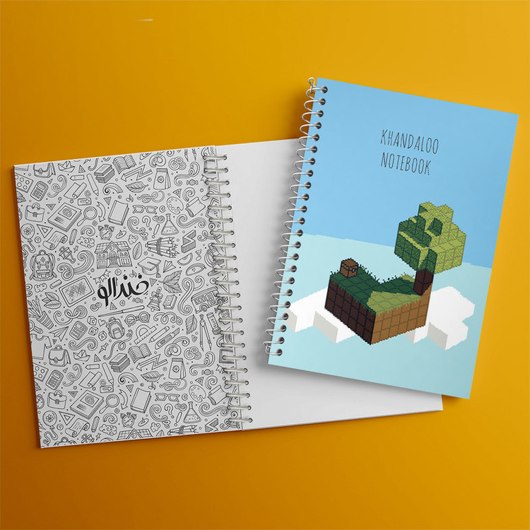 دفتر نقاشی 50 برگ خندالو طرح بازی ماینکرافت (Minecraft) کد N8787