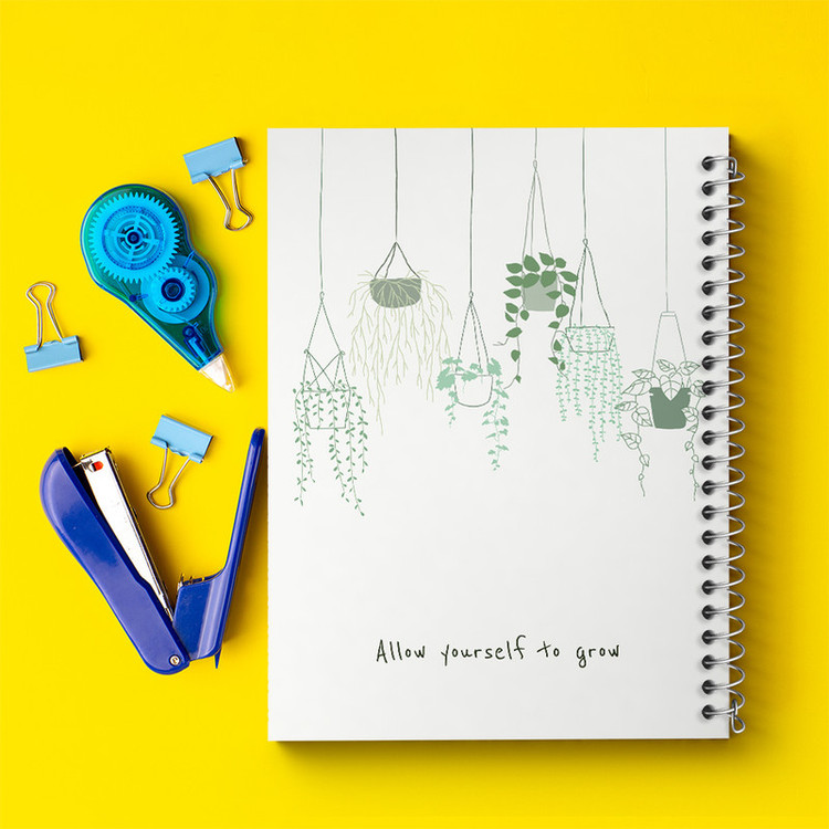 دفتر ژورنال نویسی 50 برگ خندالو مدل نقطه ای طرح Allow Yourself To Grow کد N2314