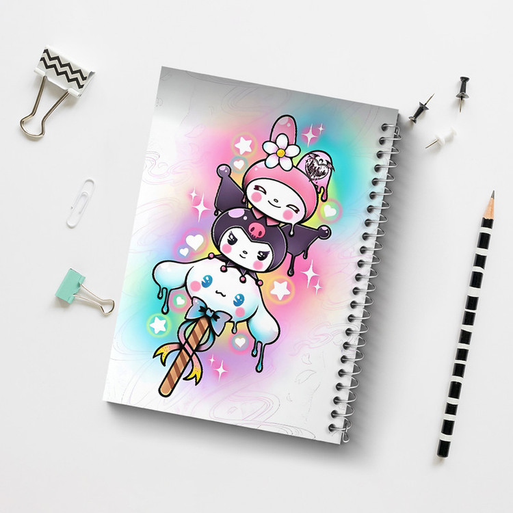 دفتر نقاشی 50 برگ خندالو طرح کرومی (Kuromi) کد N4513