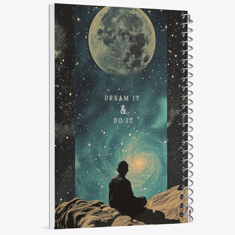 دفتر ژورنال نویسی 50 برگ خندالو مدل نقطه ای طرح Dream It And Do It کد N2384