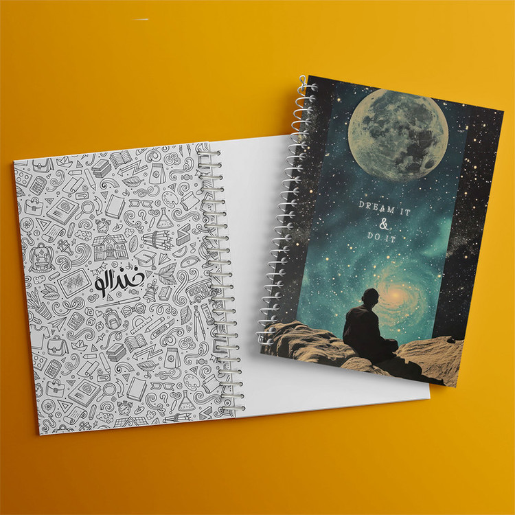 دفتر ژورنال نویسی 50 برگ خندالو مدل نقطه ای طرح Dream It And Do It کد N2384
