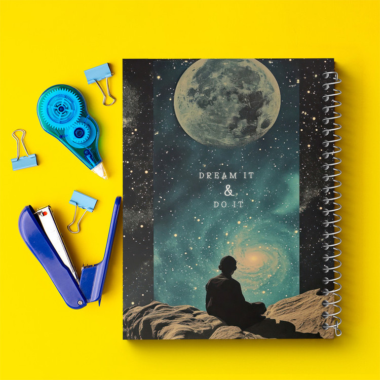 دفتر ژورنال نویسی 50 برگ خندالو مدل نقطه ای طرح Dream It And Do It کد N2384
