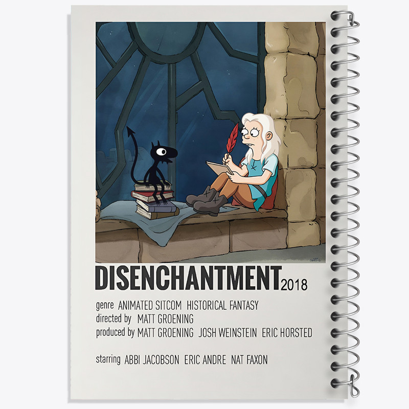 دفتر نقاشی 50 برگ خندالو طرح طلسم شدگان (Disenchantment) کد F13205