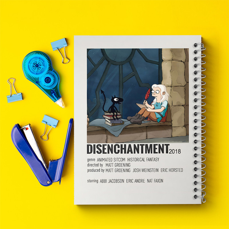 دفتر نقاشی 50 برگ خندالو طرح طلسم شدگان (Disenchantment) کد F13205