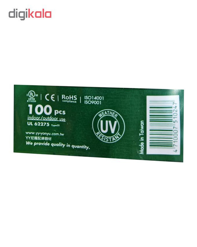 بست کمربندی وای وای مدل TSL-140-M سایز 2.5×140 میلیمتر بسته 3 عددی