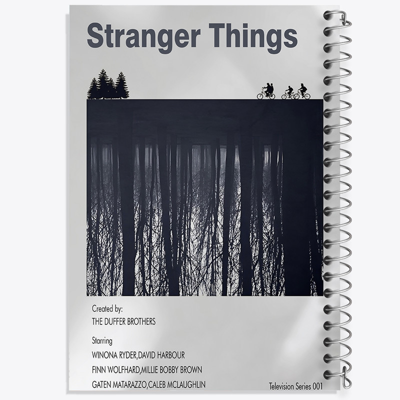 دفتر طراحی 50 برگ خندالو طرح استرنجر تینگز (Stranger Things) کد F13864