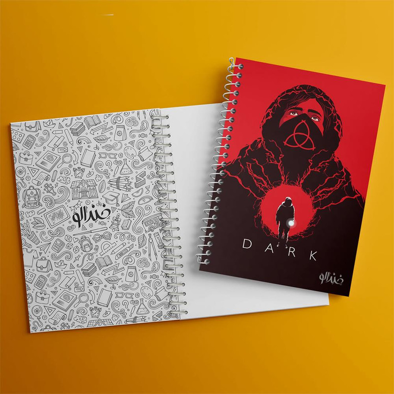 دفتر بولت ژورنال 50 برگ خندالو طرح سریال دارک Dark کد 10179