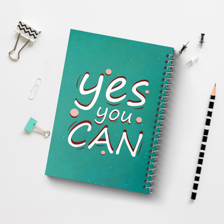 دفتر بولت ژورنال 50 برگ خندالو طرح Yes You Can کد 10046