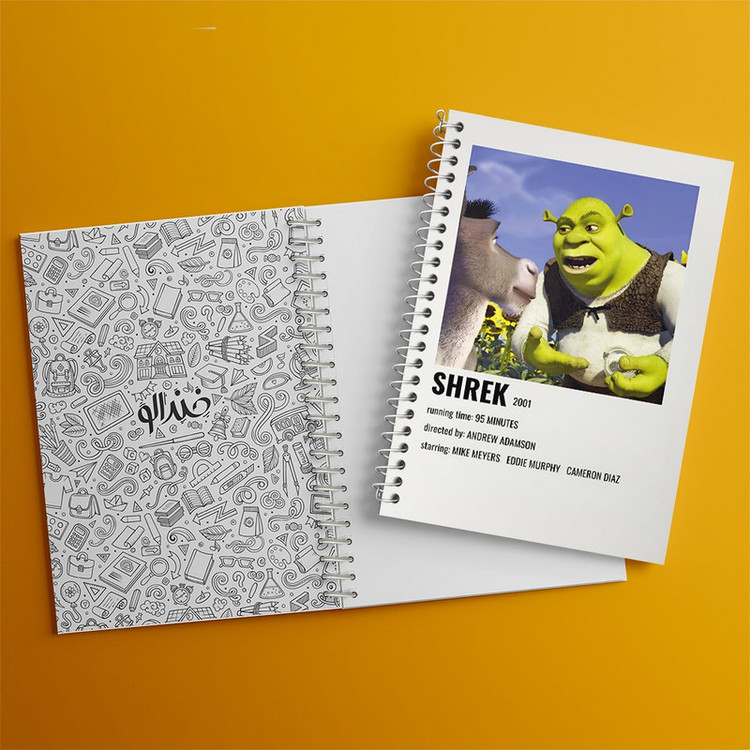 دفتر طراحی 50 برگ خندالو طرح شرک (Shrek) کد F13230