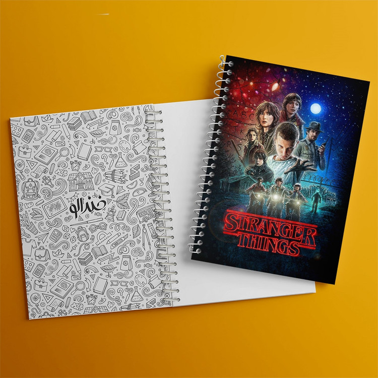دفتر طراحی 50 برگ خندالو طرح استرینجر تینگز Stranger Things کد 10845