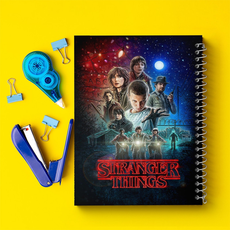 دفتر طراحی 50 برگ خندالو طرح استرینجر تینگز Stranger Things کد 10845