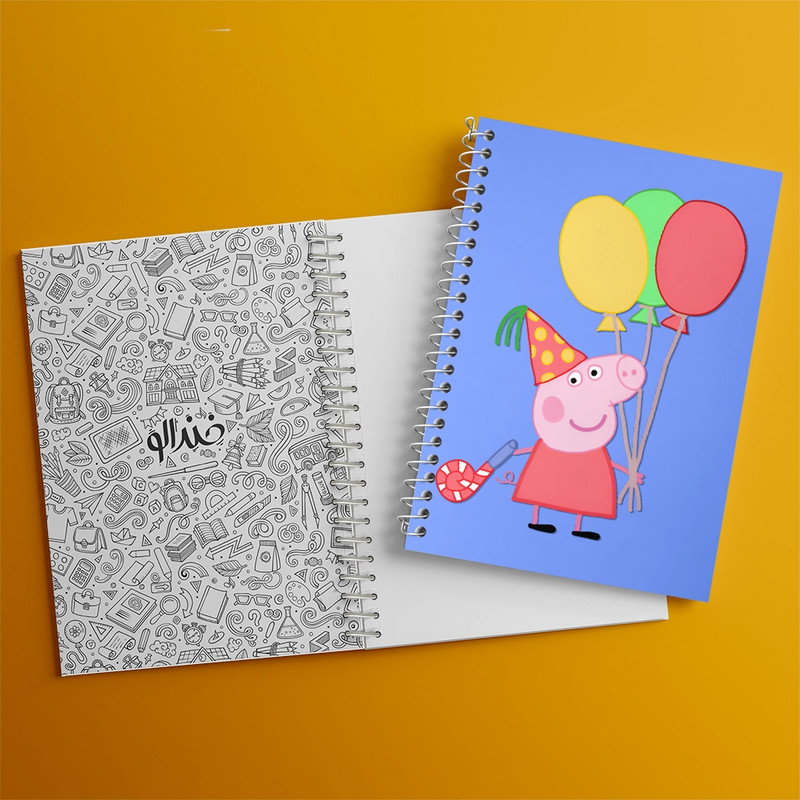 دفتر طراحی 50 برگ خندالو طرح انیمیشن پپا پیگ (Peppa Pig) کد N9226