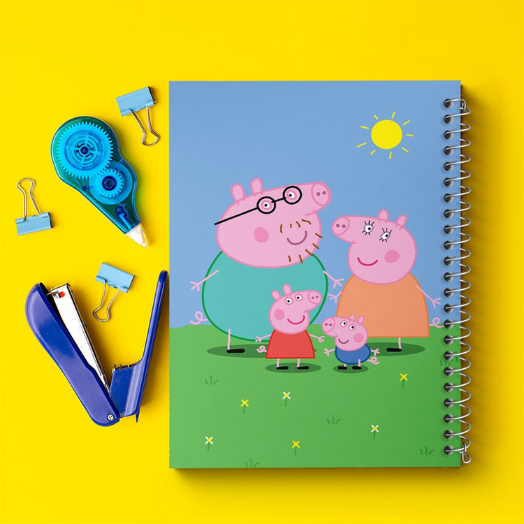 دفتر طراحی 50 برگ خندالو طرح خانواده پپا پیگ انیمیشن پپا پیگ Peppa pig کد 22070
