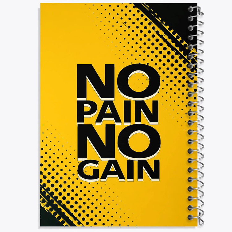 دفتر بولت ژورنال 50 برگ خندالو طرح No Pain No Gane کد 10041