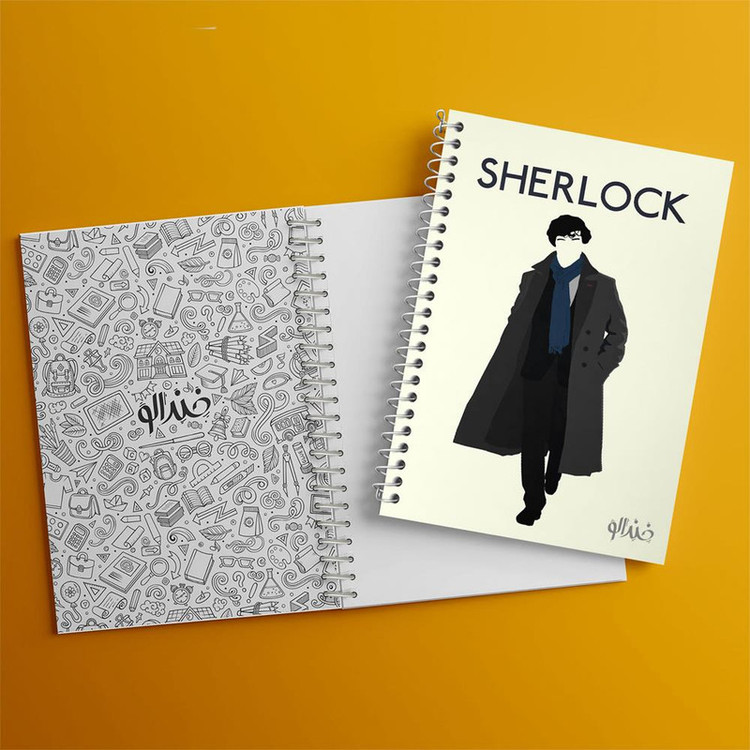 دفتر بولت ژورنال 50 برگ خندالو طرح شرلوک هولمز Sherlock Holmes کد 10162