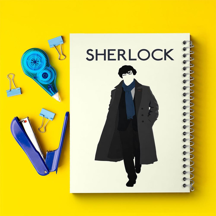 دفتر بولت ژورنال 50 برگ خندالو طرح شرلوک هولمز Sherlock Holmes کد 10162