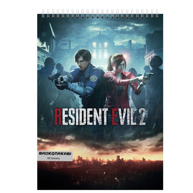دفتر نقاشی بادکنک آبی طرح Resident Evil مدل R1